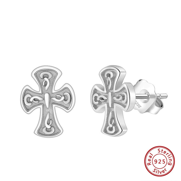 Women's 925 Sterling Silver Zircon Earrings With Geometric Animal Zodiac Patterns Electroplated