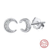 Women's 925 Sterling Silver Zircon Earrings With Geometric Animal Zodiac Patterns Electroplated