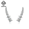 Women's 925 Sterling Silver Zircon Earrings With Geometric Animal Zodiac Patterns Electroplated