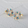 Women's 925 Sterling Silver Zircon Earrings With Geometric Animal Zodiac Patterns Electroplated