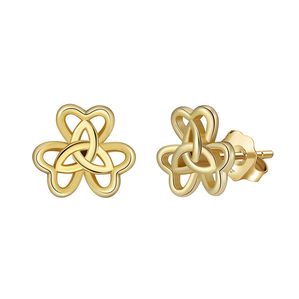 Women's 925 Sterling Silver Zircon Earrings With Geometric Animal Zodiac Patterns Electroplated