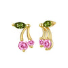 Women's 925 Sterling Silver Zircon Earrings With Geometric Animal Zodiac Patterns Electroplated