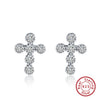 Women's 925 Sterling Silver Zircon Earrings With Geometric Animal Zodiac Patterns Electroplated