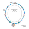 Women's Summer Alloy Geometric Irregular Blue Shell Clavicle Chain Necklace Electroplated Jewelry