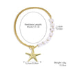 Women's Summer Alloy Geometric Irregular Blue Shell Clavicle Chain Necklace Electroplated Jewelry