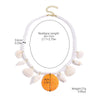 Women's Summer Alloy Geometric Irregular Blue Shell Clavicle Chain Necklace Electroplated Jewelry