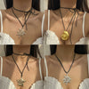 Women's Summer Beach Metal Necklace With Conch Sea Star And Geometric Pattern Zinc Alloy Electroplated