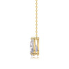 Women's Summer Necklace Water Drop Moissanite Pendant 925 Silver Geometric Design Set With Diamonds