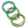 Women's Summer Stretch Beaded Body Chain Plastic Rice Bead Anklet Bracelet Waist Chain Multi Layer Fashion Accessory