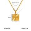 Women's Summer Titanium Steel Necklace With Geometric Design Love Heart Round Shapes Electroplated