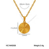 Women's Summer Titanium Steel Necklace With Geometric Design Love Heart Round Shapes Electroplated