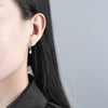 Women's Sunflower Zircon Inlaid Earrings In S925 Sterling Silver With Electroplated Geometric Fashion Design