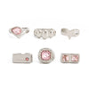 Women's Sweet And Cool Alloy Star Geometric Ring With Pink Gemstone Accents Wide Stackable Plated Fashion Jewelry
