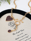 Women's Sweet And Cool Electroplated Alloy Heart Geometric Yshaped Collarbone Chain Necklace
