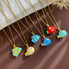 Women's Sweet Animal Style Copper And Titanium Steel Clown Fish Necklace With Real Gold Plating And Enhanced Color Retention