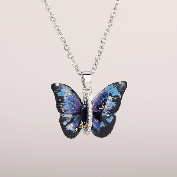 Women's Sweet Animal Zodiac Acrylic Resin Copper Zirconia O Word Chain Necklace