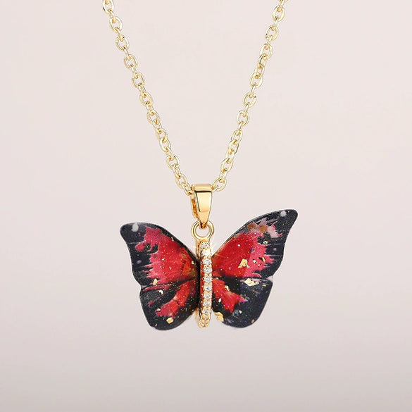 Women's Sweet Animal Zodiac Acrylic Resin Copper Zirconia O Word Chain Necklace