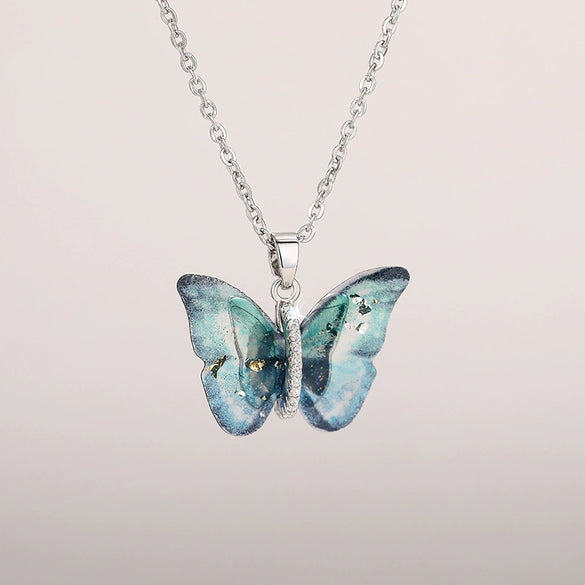 Women's Sweet Animal Zodiac Acrylic Resin Copper Zirconia O Word Chain Necklace