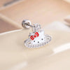 Women's Sweet Bow Pattern Titanium Steel Electroplated Ear Nails