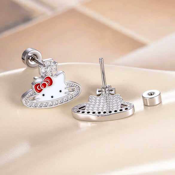 Women's Sweet Bow Pattern Titanium Steel Electroplated Ear Nails