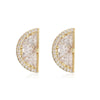 Women's Sweet Copper Strawberry Banana Pineapple And Elk Earrings With Zirconia Accents And Geometric Festive Design