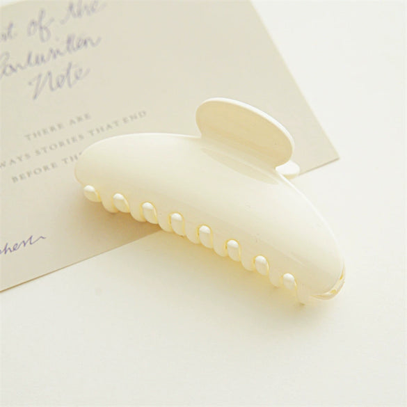 Women's Sweet Elegant Acrylic Oil Treated Large Shark Clip Hair Accessory