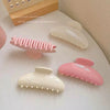 Women's Sweet Elegant Acrylic Oil Treated Large Shark Clip Hair Accessory