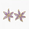 Women's Sweet Flower Stud Earrings With Dripping Oil Finish Alloy Design And Steel Needles