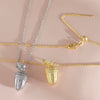 Women's Sweet Fruit Food Style Copper Goldplated O Word Chain Hazelnut Pine Cone Pendant Necklace Jewelry