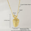 Women's Sweet Fruit Food Style Copper Goldplated O Word Chain Hazelnut Pine Cone Pendant Necklace Jewelry