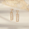 Women's Sweet Geometric Ear Clip Earrings Alloy Silver Plated Gold Plated Simple Long Electroplated Ear Jewelry