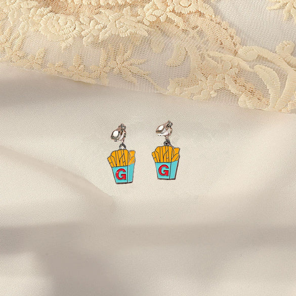 Women's Sweet Geometric Ear Clip Earrings Alloy Silver Plated Gold Plated Simple Long Electroplated Ear Jewelry