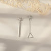 Women's Sweet Geometric Ear Clip Earrings Alloy Silver Plated Gold Plated Simple Long Electroplated Ear Jewelry
