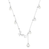 Women's Sweet Geometric Titanium Steel Pearl Set Necklace With Zircon Pendant And Cross Chain