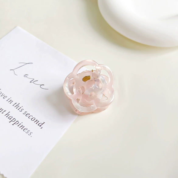 Women's Sweet Handmade Acetate Hollow Flower Hair Grab Clip