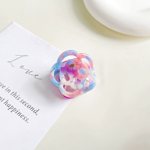 Women's Sweet Handmade Acetate Hollow Flower Hair Grab Clip