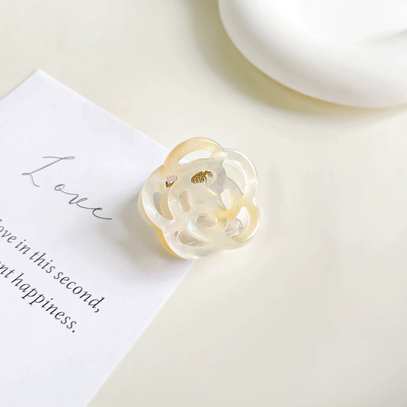 Women's Sweet Handmade Acetate Hollow Flower Hair Grab Clip