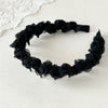 Women's Sweet Handmade Mixed Materials Mesh Pleated Beads Hair Hoop Headband