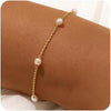 Women's Sweet Heart Shape Copper Bracelet With Inlaid Pearl Electroplated Casual Elegant Jewelry