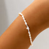Women's Sweet Heart Shape Copper Bracelet With Inlaid Pearl Electroplated Casual Elegant Jewelry