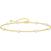 Women's Sweet Heart Shape Copper Bracelet With Inlaid Pearl Electroplated Casual Elegant Jewelry
