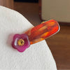 Women's Sweet Rhinestone Flower Acetic Acid Hair Clip Versatile Bangs Clip Set With Diamonds