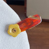 Women's Sweet Rhinestone Flower Acetic Acid Hair Clip Versatile Bangs Clip Set With Diamonds