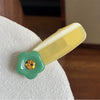 Women's Sweet Rhinestone Flower Acetic Acid Hair Clip Versatile Bangs Clip Set With Diamonds