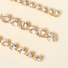 Women's Sweet Rhinestone Word Clip Hairpin Goldtone Metal Side Hair Clip With Diamond Embellishment Individually Wrapped