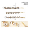 Women's Sweet Rhinestone Word Clip Hairpin Goldtone Metal Side Hair Clip With Diamond Embellishment Individually Wrapped
