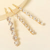 Women's Sweet Rhinestone Word Clip Hairpin Goldtone Metal Side Hair Clip With Diamond Embellishment Individually Wrapped