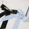 Women's Sweet Ribbon Bow Spring Clip Hairpin Handmade Cloth Hair Accessory