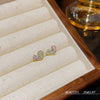 Women's Sweet Style Alloy Heart Pattern Diamond Design Earrings