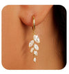 Women's Sweet Style Copper Flower Earrings With Electroplated Finish Fresh Simple Cute Floral Jewelry Gift